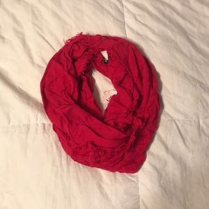 Pink infinity scarf